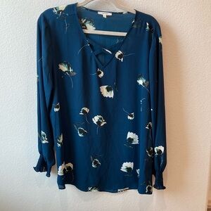 Floral Teal Women's Top